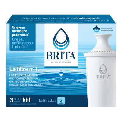 BRITA WATER FILTER REFILL, 8 X 3 UN