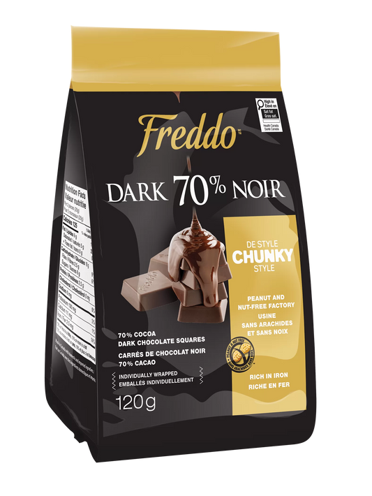 FREDDO CHUNKY DARK 70% CACAO, 10 X 120 G