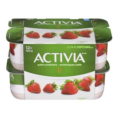 ACTIVIA YOGURT WITH STRAWBERRIES, 4 X 12 X 100 G