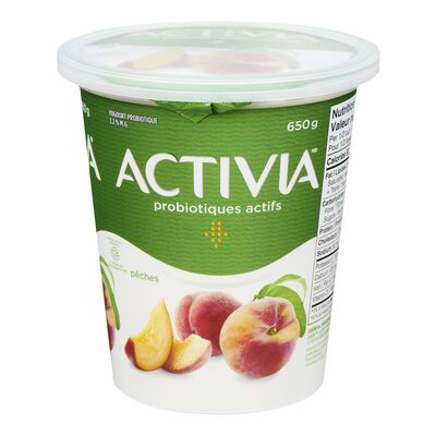 ACTIVIA YOGURT PROBIOTIC PEACH 2.9%, 6 X 650 G