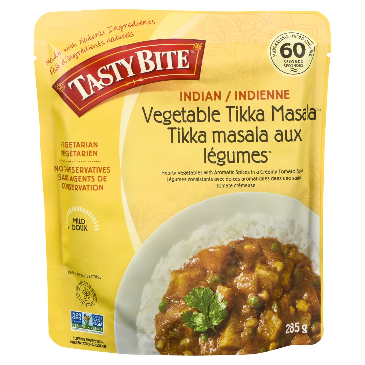 TASTY BITE TIKKA MASALA VEGETABLES, 6 X 285 G