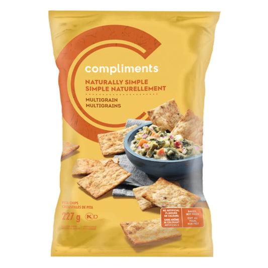 COMPLIMENTS MULTIGRAIN PITA CRISPS, 12 X 227 G