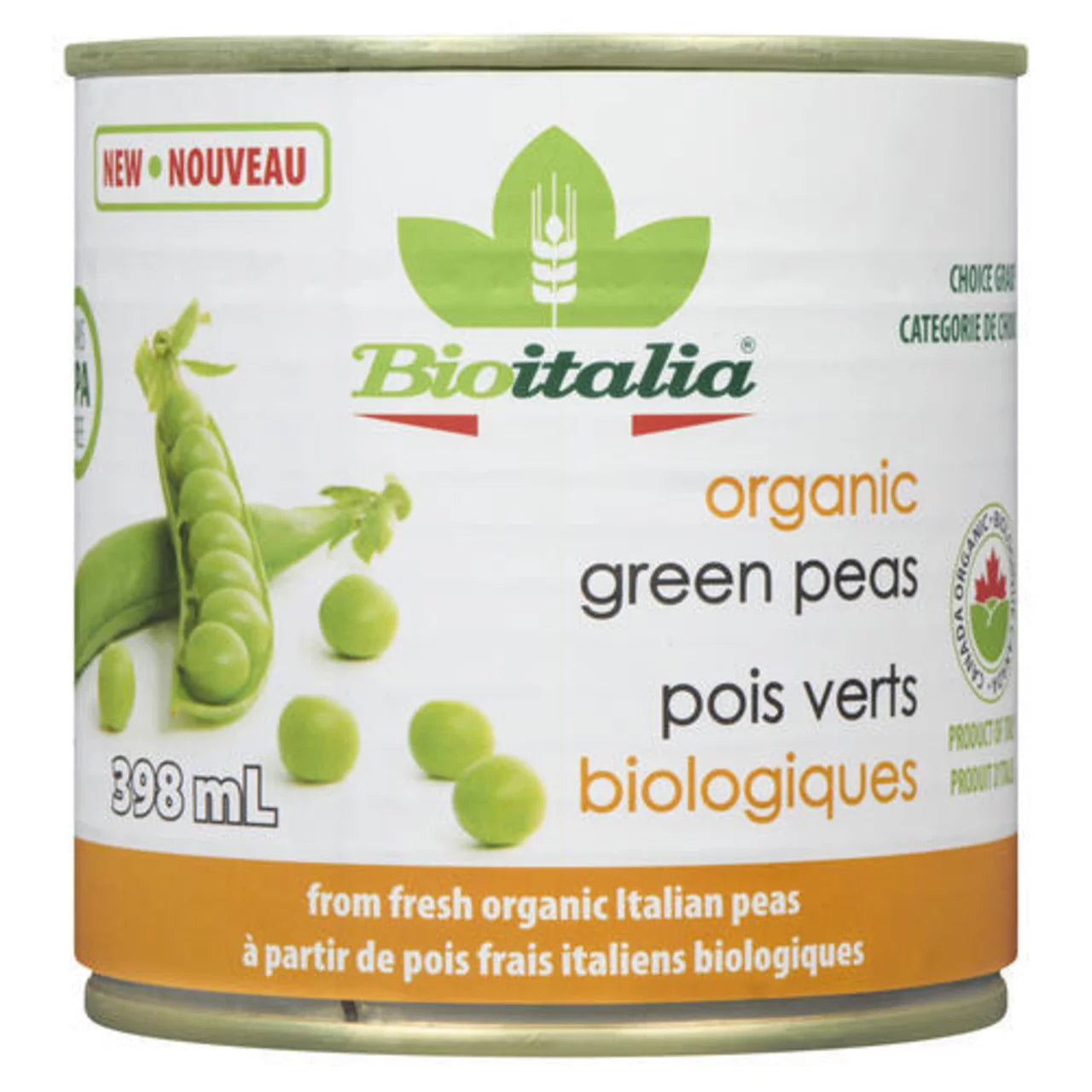 BIOITALIA GREEN PEAS, 12 X 398 ML