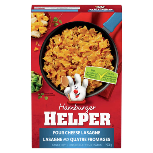 BETTY CROCKER HAMBURGER HELPER LASAGNA 4 CHEESE, 12 X 193 G
