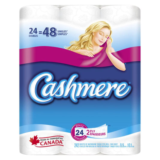 CASHMERE DOUBLE PLY PAPER TOWELS 24 PACKS OF 48 ROLLS 242 SHEETS, 2 X 24 UN