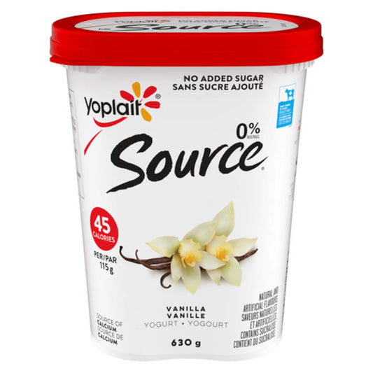 SOURCE VANILLA YOGURT 0%, 6 X 630 G