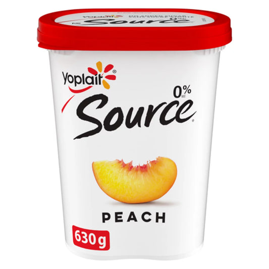 SOURCE PEACH YOGURT 0%, 6 X 630 G