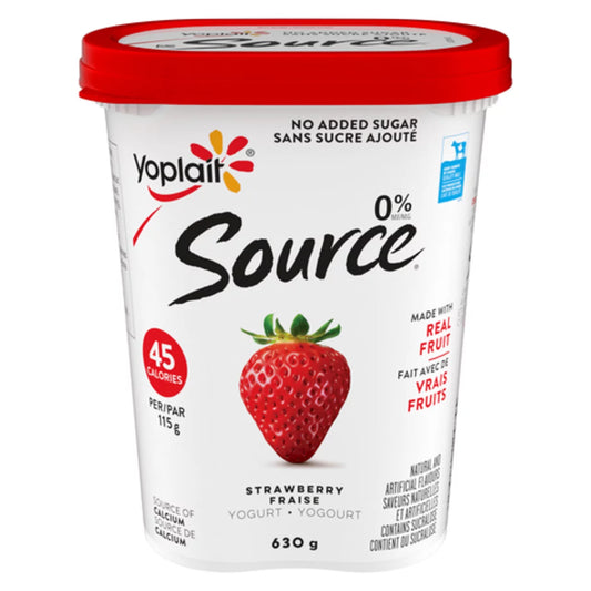 SOURCE STRAWBERRY YOGURT 0%, 6 X 630 G