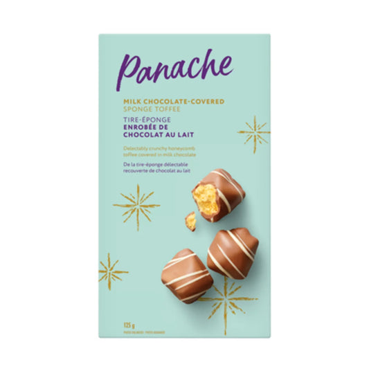 PANACHE SPONGE TOFFEE COVERED CHOCOLATE, 12 X 125 G