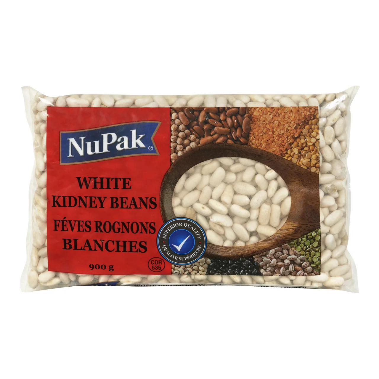 NUPAK WHITE KIDNEY BEANS, 12 X 900 G