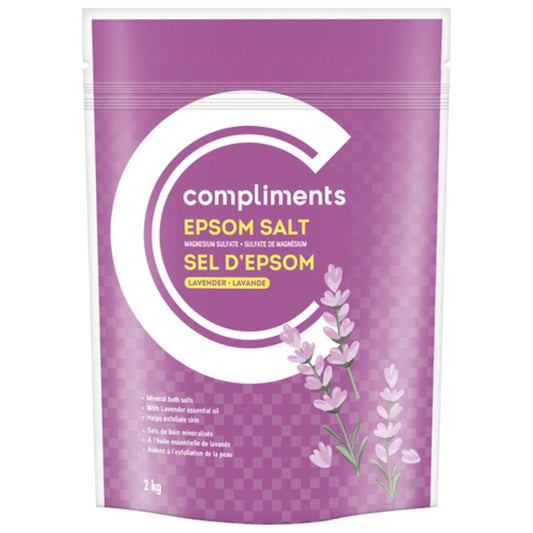 COMPLIMENTS LAVENDER EPSOM SALT, 6 X 2 KG