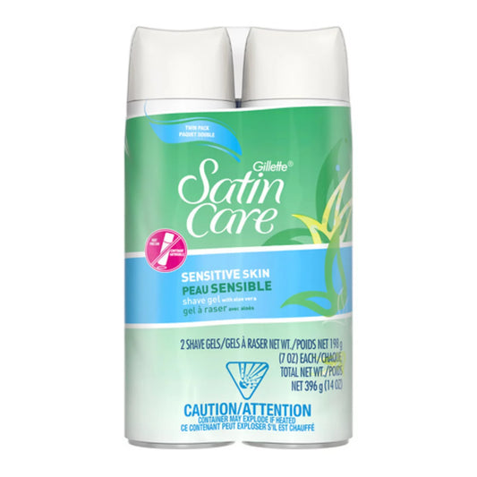 SATIN CARE SHAVE GEL COCONUT 2PK, 3 X 396 G