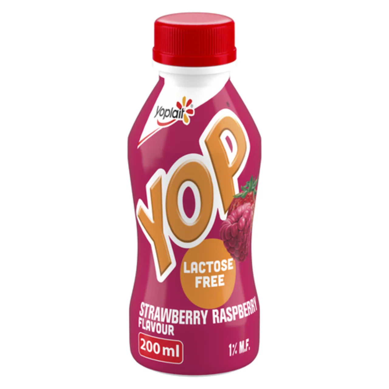 YOP STRAWBERRY-RASPBERRY SLACTO-DRINK, 12 X 200 ML