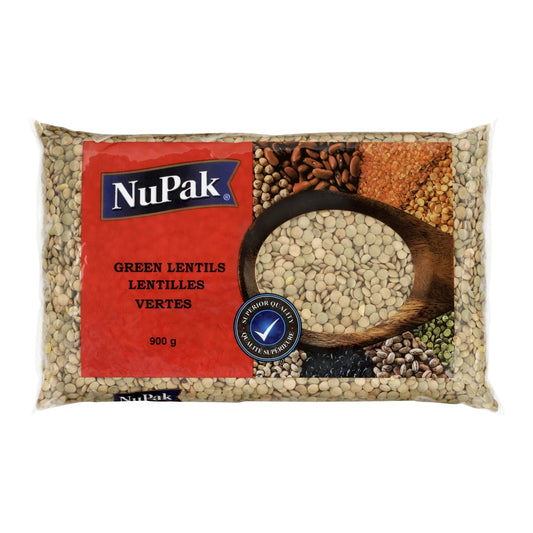 NUPAK GREEN LENTILS, 12 X 900 G