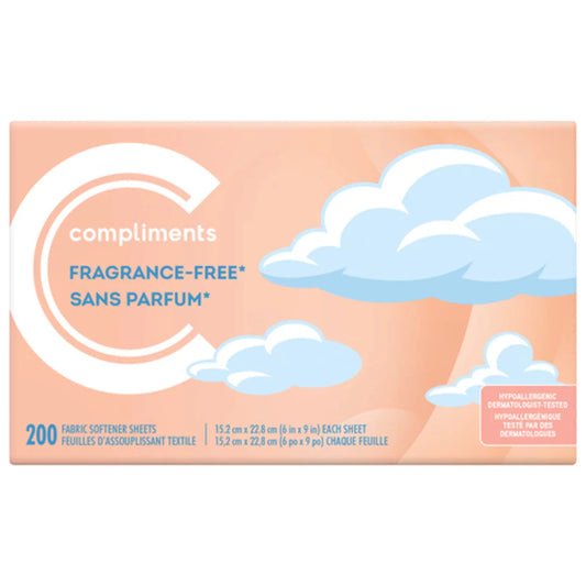 COMPLIMENTS UNSCENTED LAUNDRY SOFTENER 200 FL OZ, 6 X 1 UN