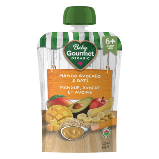 BABY GOURMET BABY FOOD MANGO AVOCADO, 12 X 128 ML