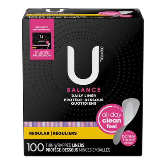 U BY KOTEX PROTECTIVE LINERS, 5 X 100 UN