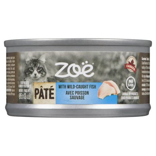ZOE WET CAT FOOD PATE FISH, 16 X 85 G
