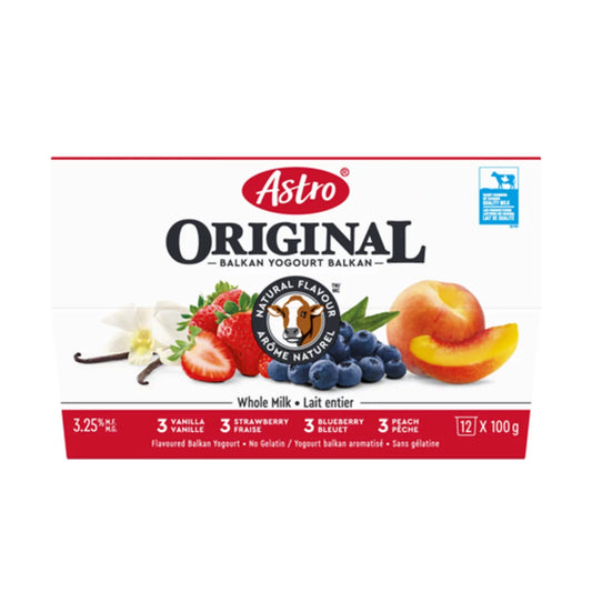 ASTRO YOGURT BERRY PEACH BLUEBERRY, 4 X 12 X 100 G