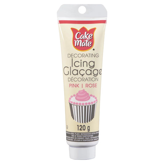 CAKEMATE DECORATION PINK ICING, 12 X 120 G