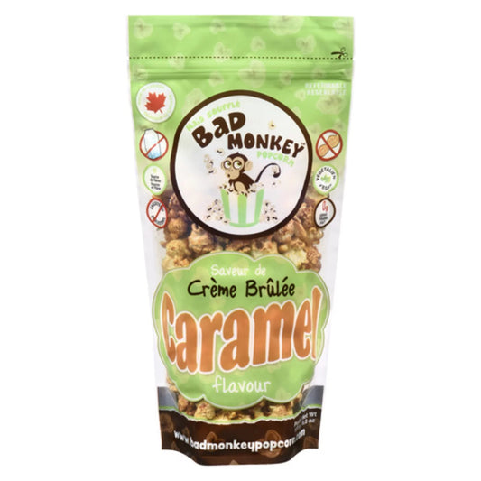 BAD MONKEY CRÈME BRÛLÉE FLAVORED CORN SOUFFLE, 18 X 170 G