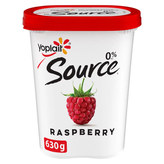 SOURCE RASPBERRY YOGURT 0%, 6 X 630 G