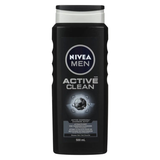 NIVEA MEN ACTIVE SHOWER GEL, 6 X 500 ML