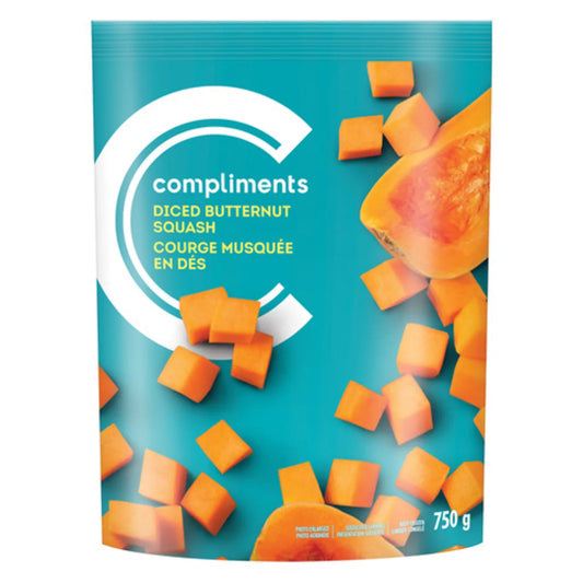 COMPLIMENTS DICED BUTTERNUT SQUASH, 12 X 750 G