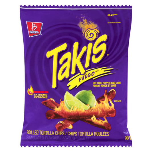 TAKIS TORTILLA CHILI LIME CRISPS, 18 X 90 G