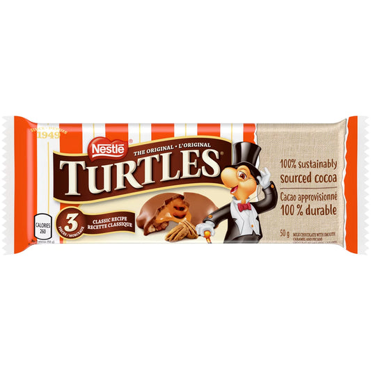 TURTLES 3 PIECE CHOCOLATE BAR, 24 X 1 UN