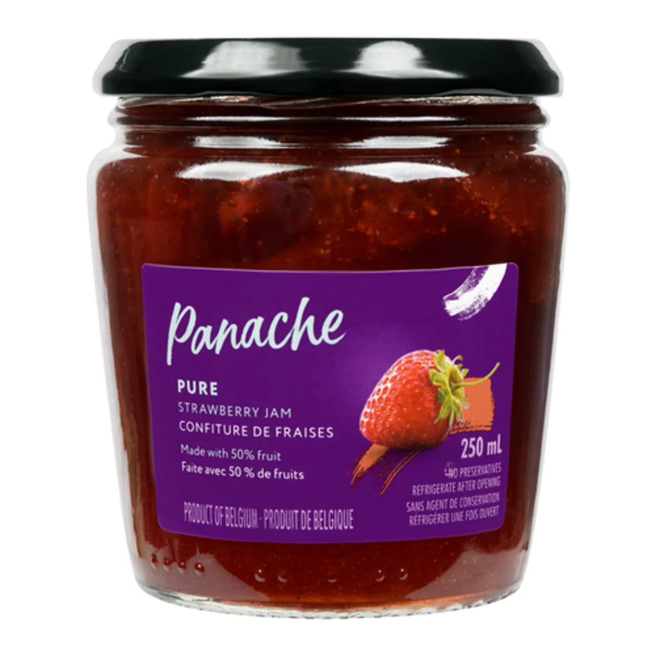 PANACHE STRAWBERRY JAM, 6 X 250 ML