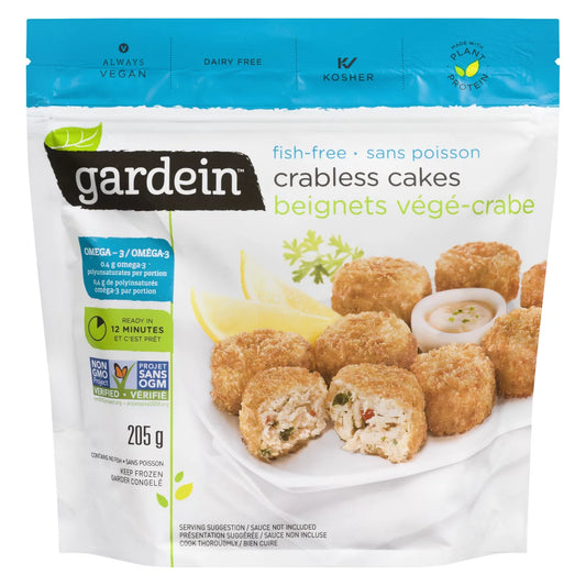 GARDEIN VEGAN CRAB CAKE, 8 X 205 G