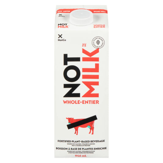 NOTMILK VEGAN WHOLE MILK DRINK, 6 X 946 ML