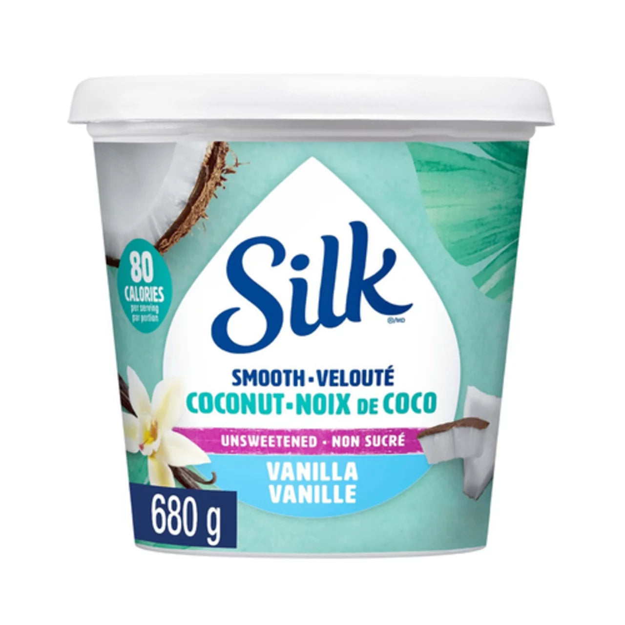 SILK COCONUT MILK VANILLA UNSWEETENED, 6 X 680 G