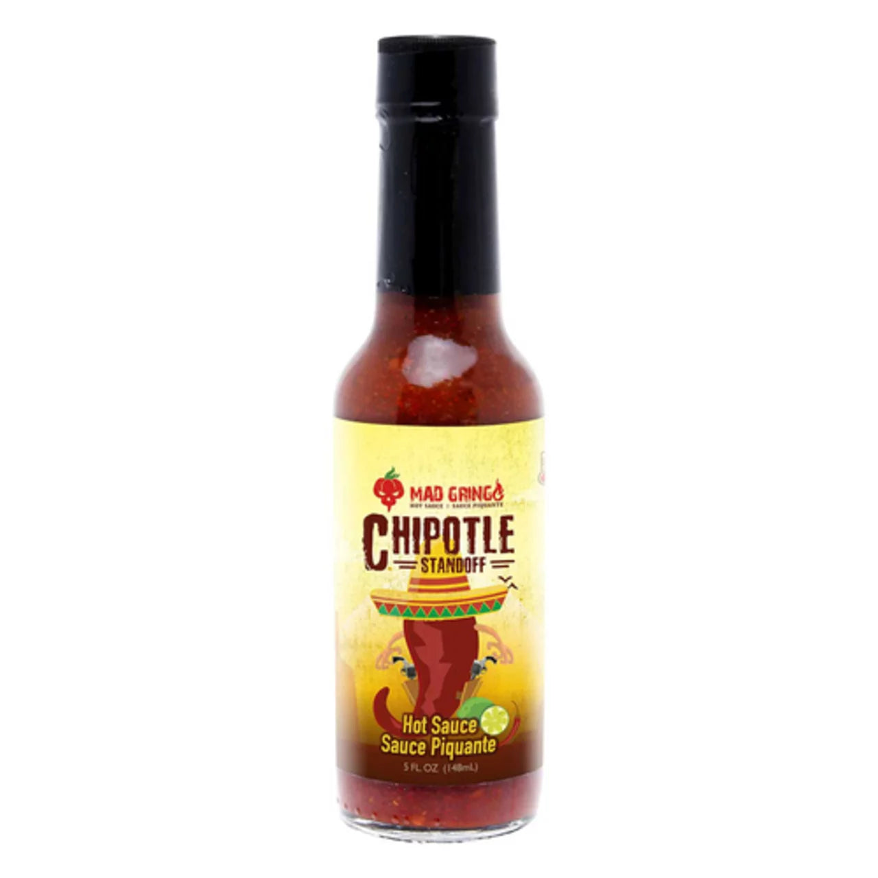 MADGRNGO STANDOFF CHIPOTLE HOT SAUCE, 12 X 148 ML
