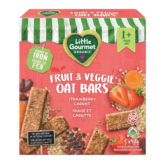 BABY GOURMET STRAWBERRY CARROT BARS, 8 X 90 G