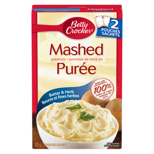 BETTY CROCKER MASHED POTATOES WITH BUTTER & HERB, 12 X 215 G
