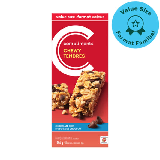 COMPLIMENTS CHOCOLATE GRANOLA SOFT BAR 48 COUNT, 4 X 1.256 KG
