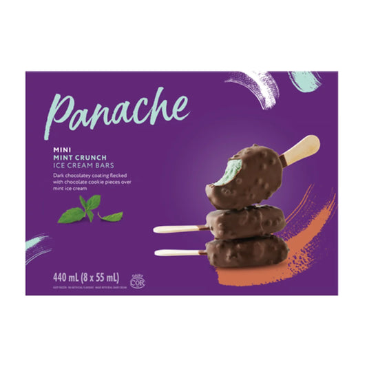 PANACHE MINI CHOCOLATE MINT CRISP BARS, 8 X 8 X 55 ML