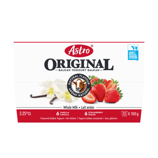 ASTRO YOGURT STRAWBERRY CHERRY, 4 X 12 X 100 G