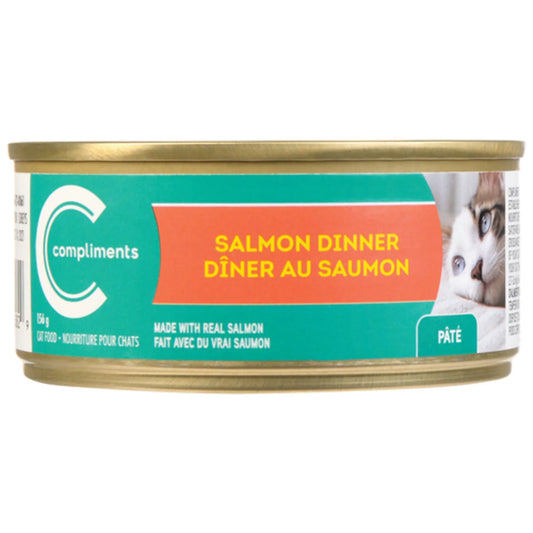 COMPLIMENTS CAT FOOD SAUMA DINET PATE, 24 X 156 G