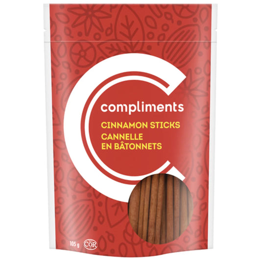 COMPLIMENTS CINNAMON STICKS, 9 X 105 G