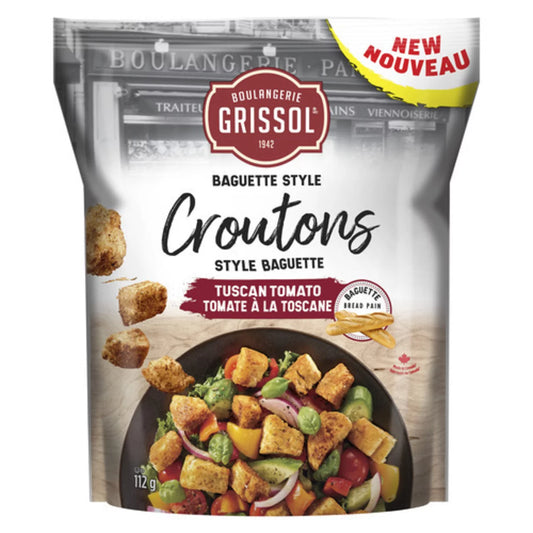GRISSOL TUSCAN TOMATO BAGUETTE CROUTONS, 12 X 112 G