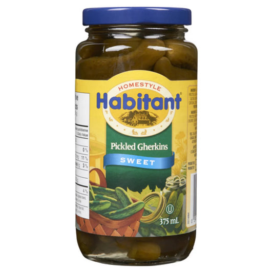 HABITANT SWEETENED MARINATED PICKLES, 12 X 375 ML