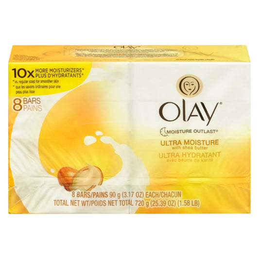 OLAY BAR SOAP ULTRA MOISTURE, 6 X 8 X 90 G