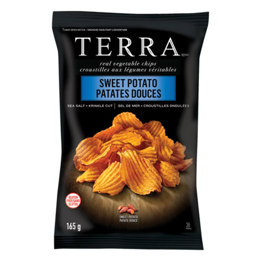 TERRA CRUNCHY SWEET POTATOES GLUTEN-FREE, 12 X 165 G