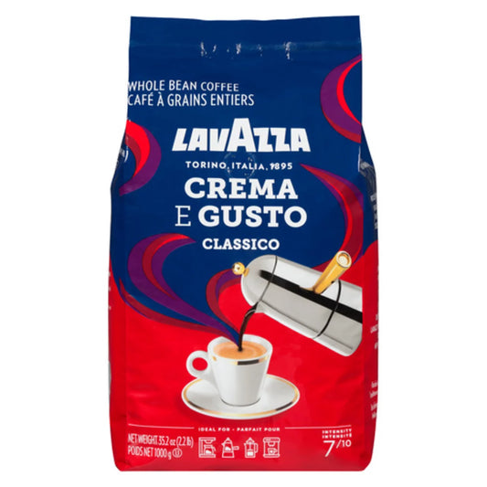 LAVAZZA CREMA GUSTO COFFEE BEANS, 6 X 1 KG