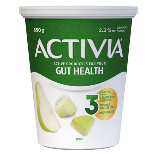 ACTIVIA YOGURT PROBIOTIC PEAR 2.9%, 6 X 650 G