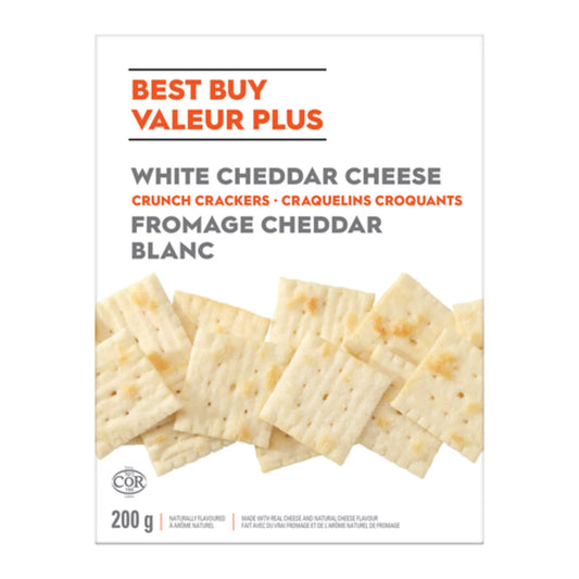 BEST BUY CRUNCH WHITE CHEDDAR CREACKERS, 12 X 200 G