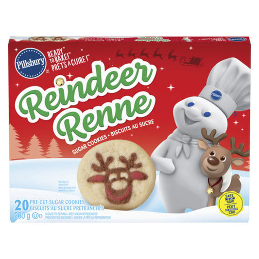 PILLSBURY REINDEER-SHAPED BISCUIT DOUGH, 12 X 260 G